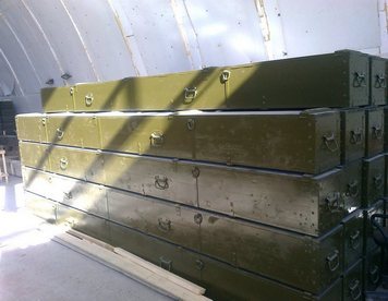 Ящик для двухступенчатой твердотопливной ракеты, длина 4.5 м